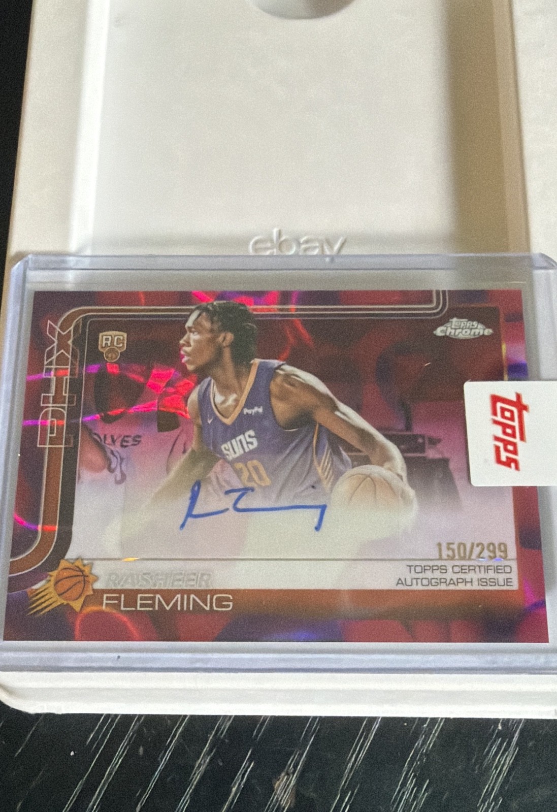 2025/2026 Topps Chrome Update Rasheer Fleming Lava Lamp Magenta /299 RC Auto 2025/2026 Topps Chrome Update Rasheer Fleming Lava Lamp Magenta /299 RC Auto