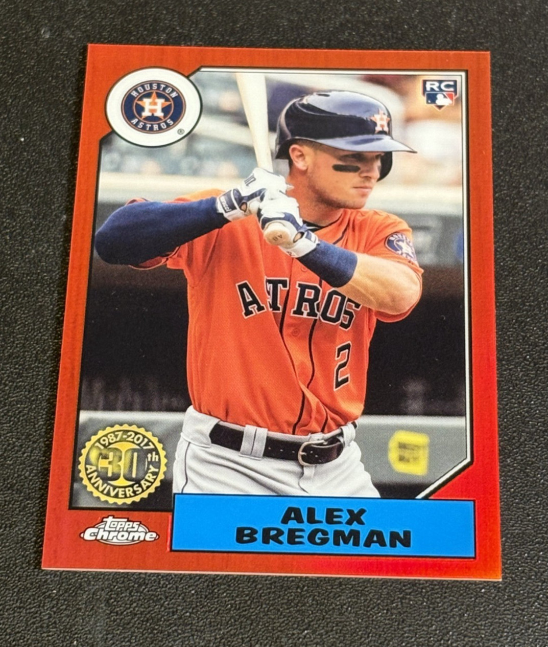 Alex Bregman 2017 Topps Chrome 30th Anniversary 1987 RED Refractor Rookie SSP /5 Alex Bregman 2017 Topps Chrome 30th Anniversary 1987 RED Refractor Rookie SSP /5