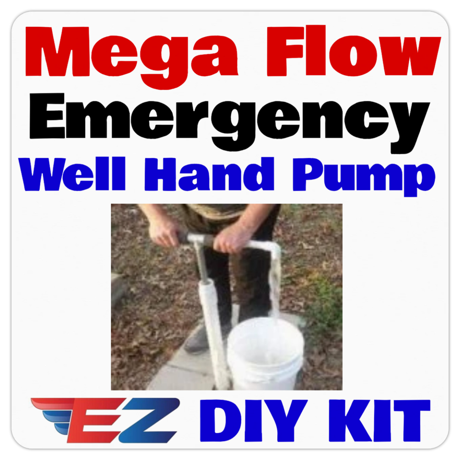 Manual Deep Well Hand Pump Kit –Emergency Backup Water Supply– 150 ft DIY EZ Kit Manual Deep Well Hand Pump Kit –Emergency Backup Water Supply– 150 ft DIY EZ Kit