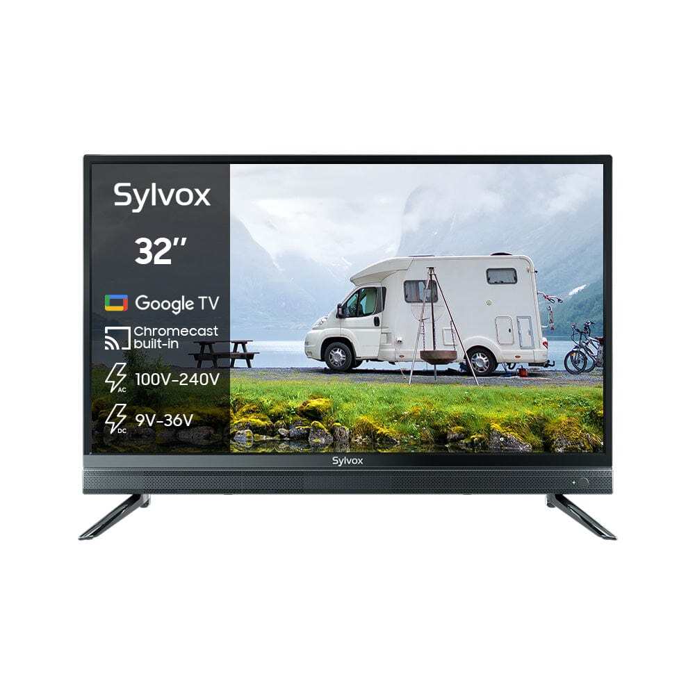Sylvox 32in RV Google TV 12V Chromecast Voice Remote Control Wifi Bluetooth HiFi