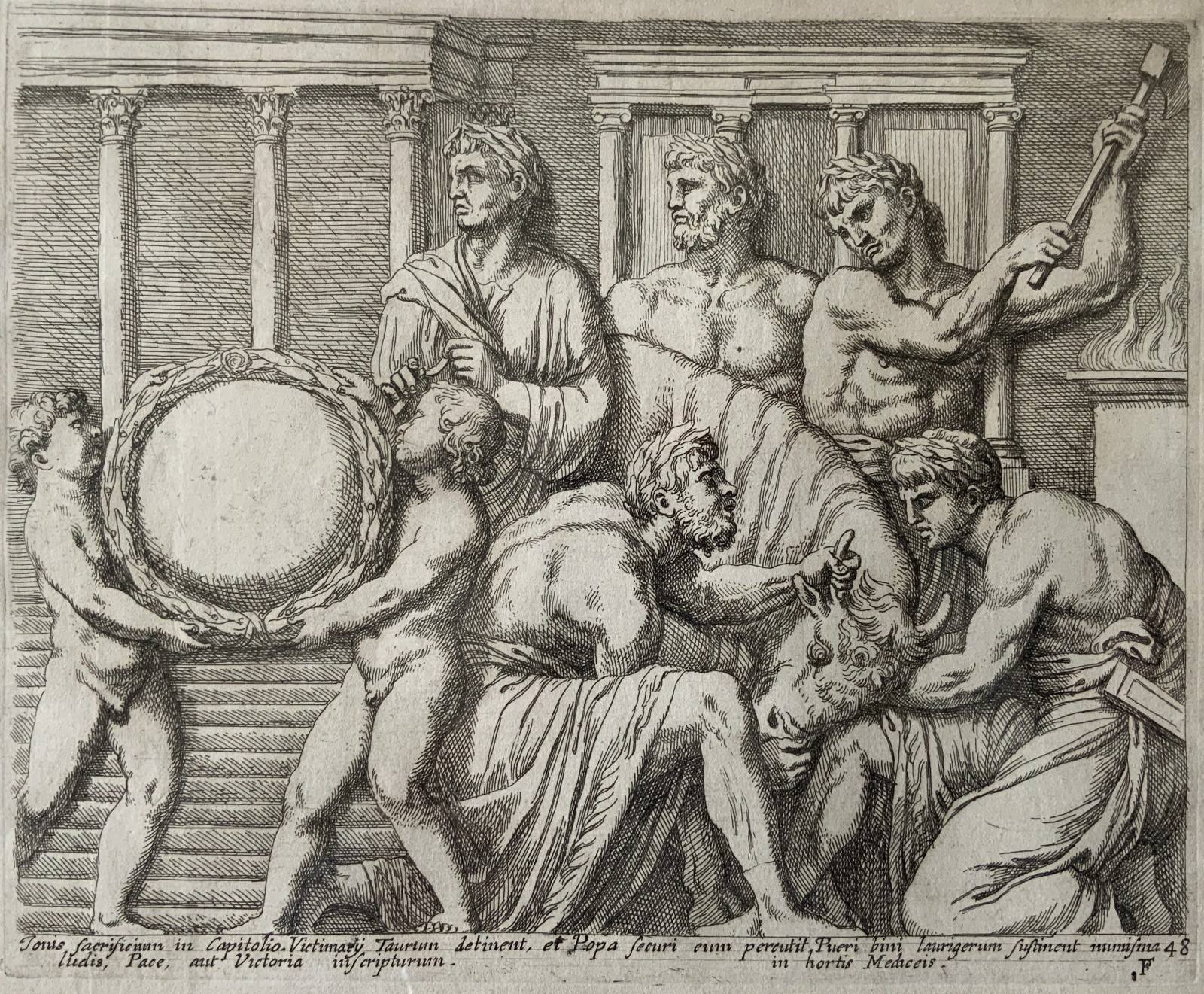 Important 17th-Century François Perrier (1590–1650) Etching Classical Antiquity