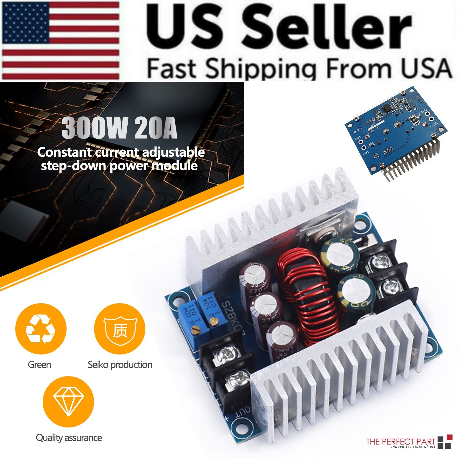 20A 300W Synchronous Buck Module DC Step Down Voltage CC Power 5V 12V 24V 36V 20A 300W Synchronous Buck Module DC Step Down Voltage CC Power 5V 12V 24V 36V