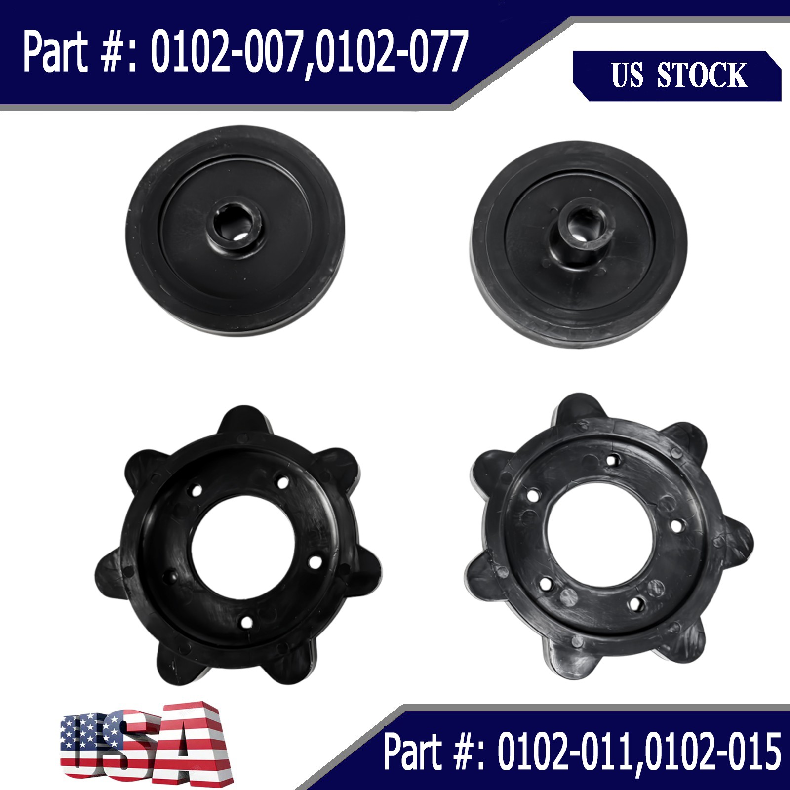 0102-015 NEW Vintage Drive Shaft Sprocket + Idler Wheel 0102-077 0102-011