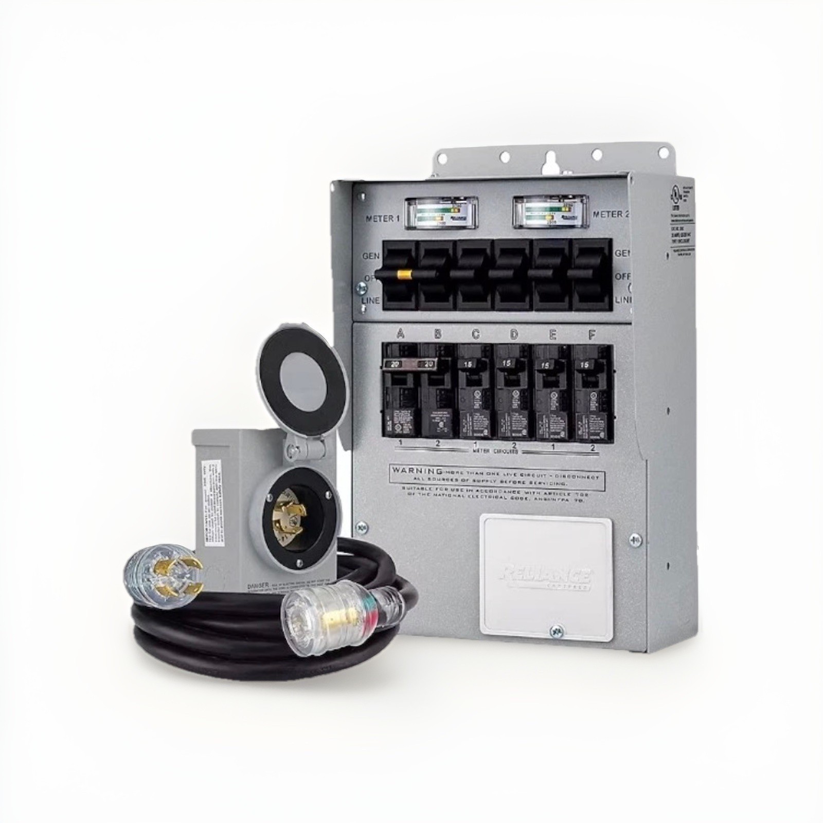 Reliance Controls 306LRK Pro/Tran 2 30-Amp 6-Circuit Manual Transfer Switch Kit Reliance Controls 306LRK Pro/Tran 2 30-Amp 6-Circuit Manual Transfer Switch Kit