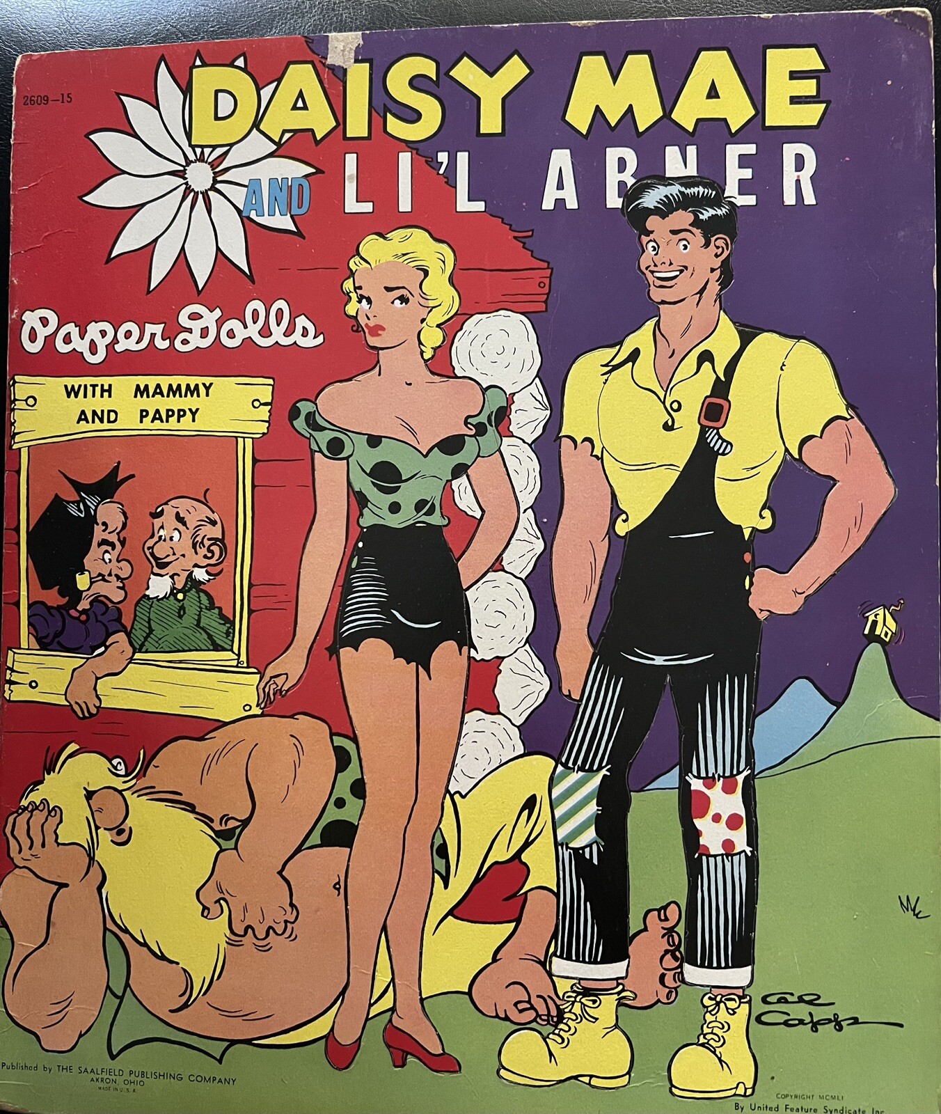 1951 ORIGINAL UNCUT Daisy Mae Li\'l Abner Mammy Pappy Paper Dolls Saalfield 1951 ORIGINAL UNCUT Daisy Mae Li\'l Abner Mammy Pappy Paper Dolls Saalfield