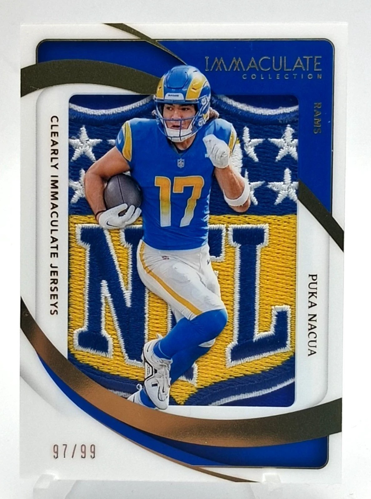 Puka Nacua 2024 Panini Immaculate Clearly Jumbo Patch NFL Shield Floating  **