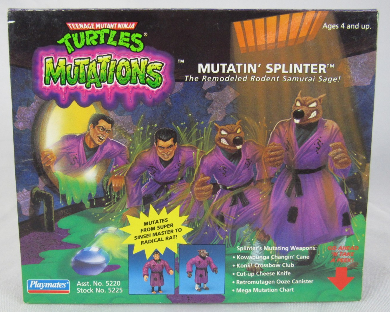 Playmates TMNT Teenage Mutant Ninja Mutations Mutatin\' Splinter Sealed Y919