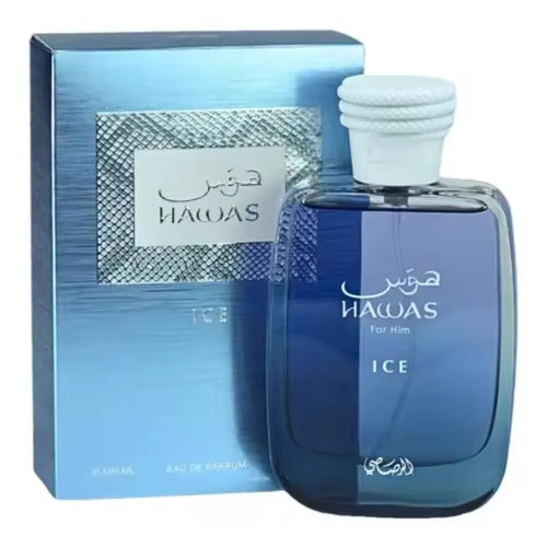 Rasasi Hawas Ice for Men Eau de Parfum Spray 3.4 Oz / 100 ml