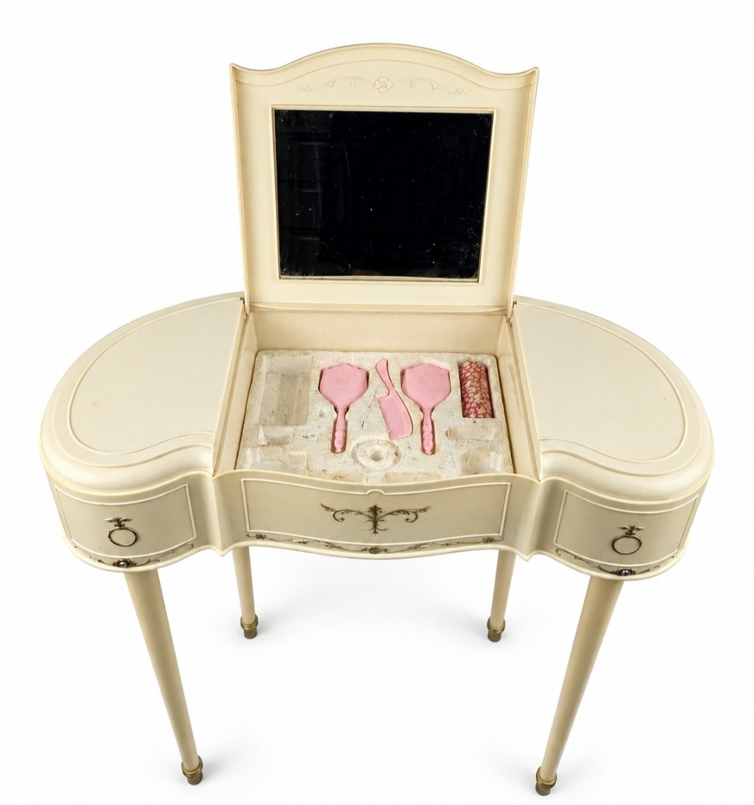 Vintage 1960s Marx Budding Beauty Vanity Set w/ Accessories & Insert *Clean*