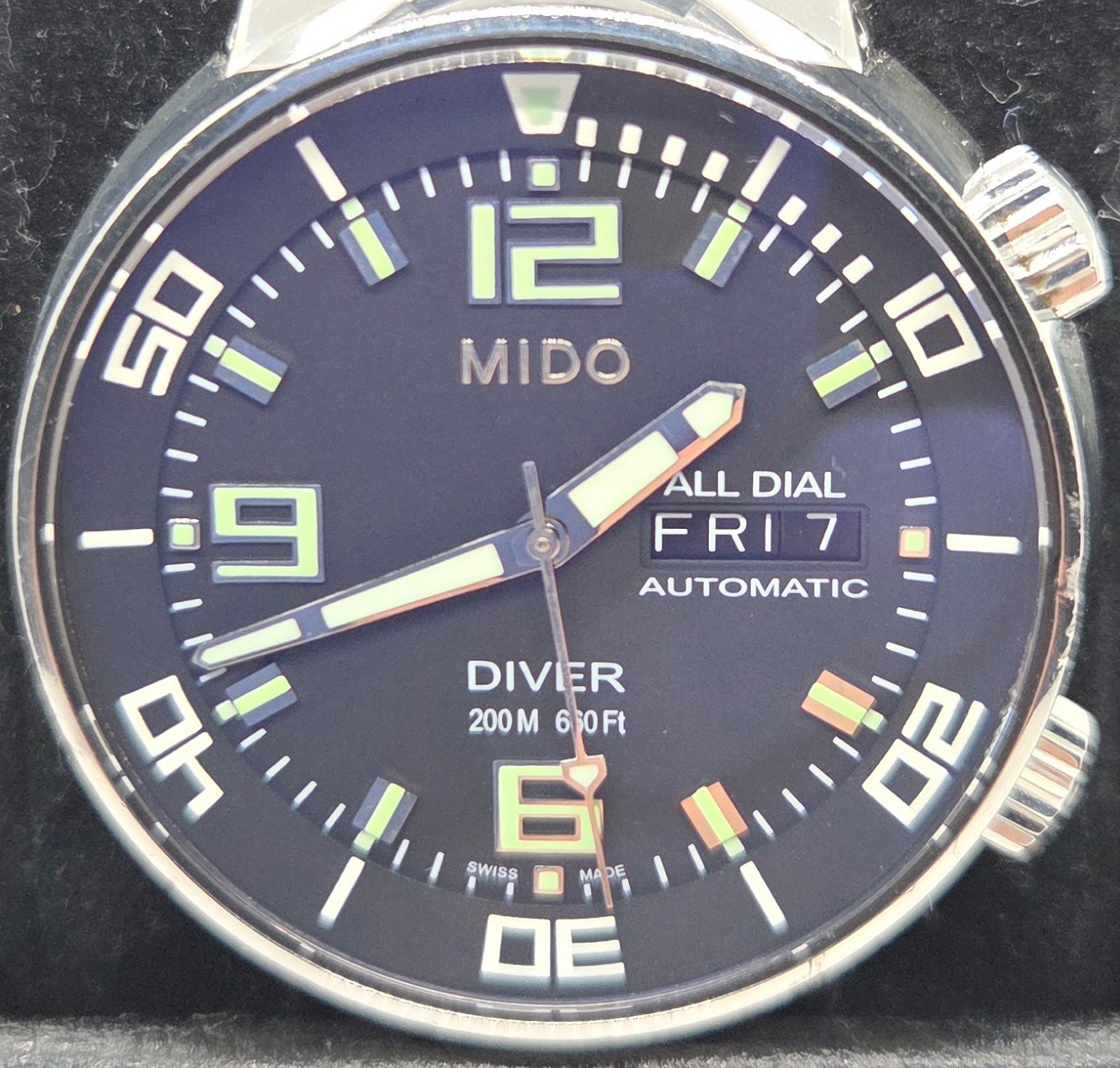 Rare Mido Blue All Dial Diver Automatic Men\'s Swiss Watch Rare Mido Blue All Dial Diver Automatic Men\'s Swiss Watch