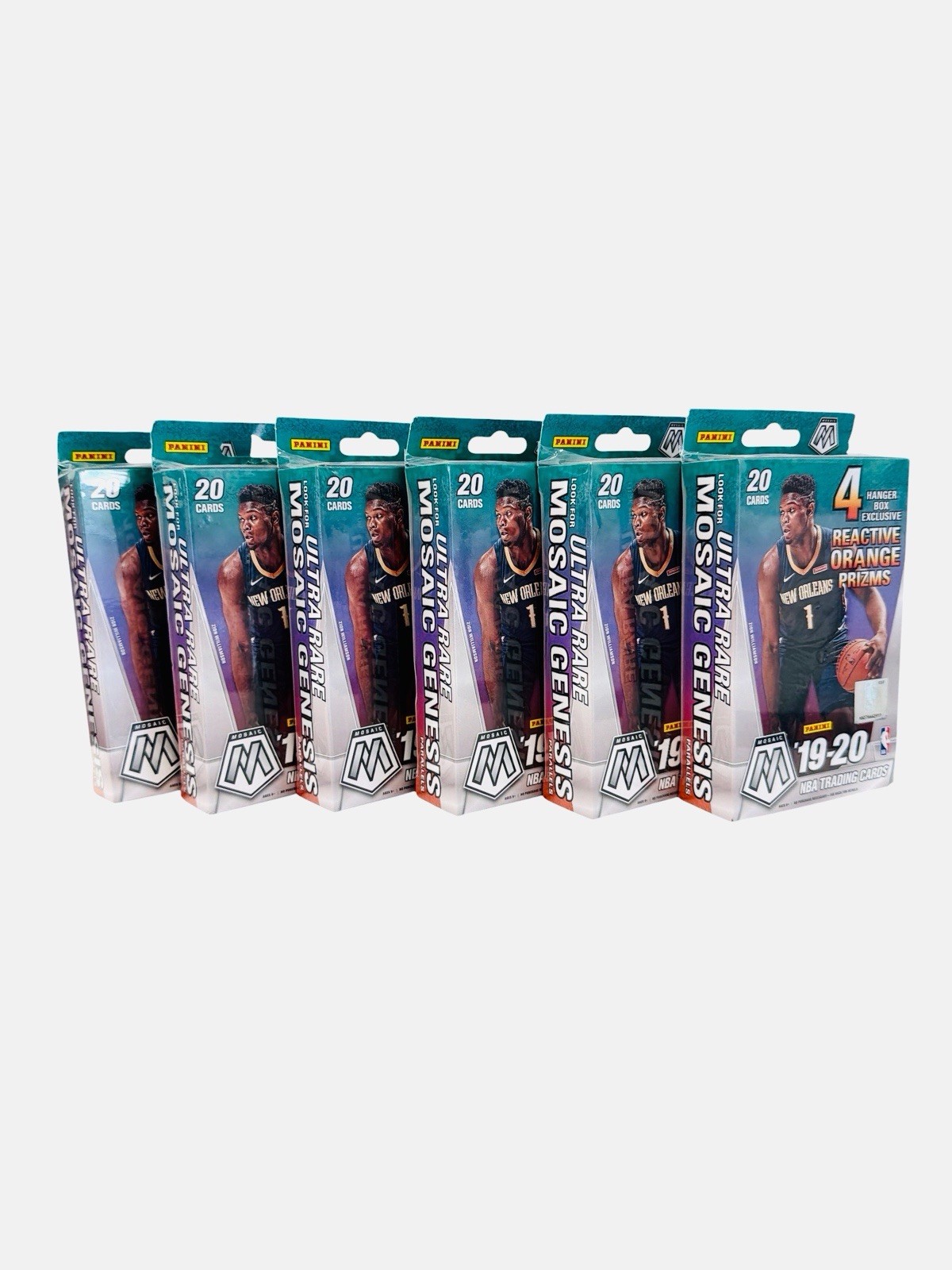 2019-20 Panini Mosaic NBA Hanger Box Lot of 6 Factory Sealed Zion Ja