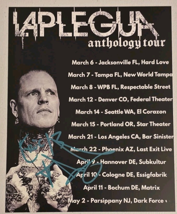 Laplegua Anthology Tour Signed 8x10 By Andy Eric 13 Combichrist 2026