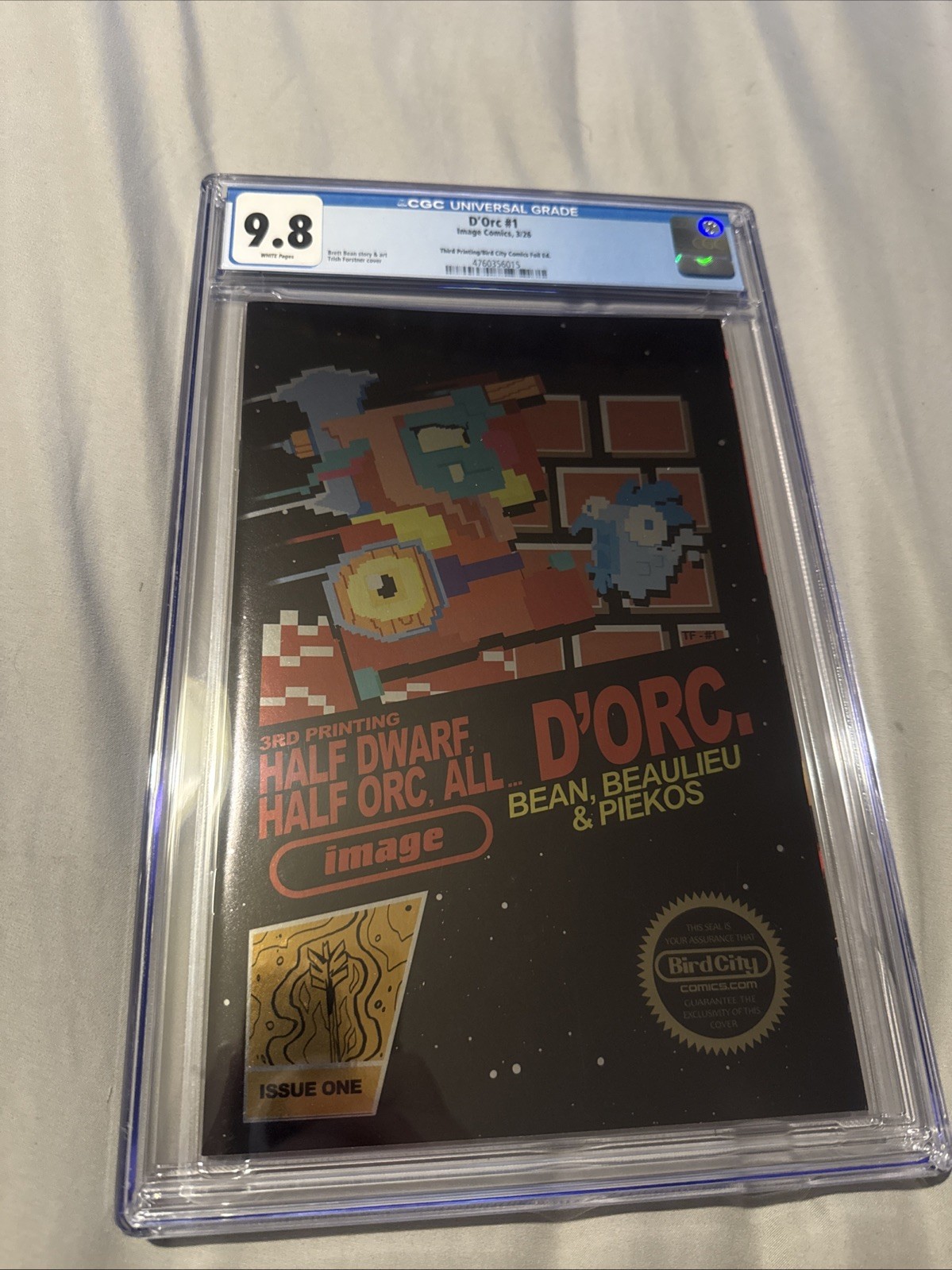D'ORC #1 CGC 9.8 TRISH FORSTNER 8 BIT SUPER MARIO VARIANT LTD 500 FOIL D'ORC #1 CGC 9.8 TRISH FORSTNER 8 BIT SUPER MARIO VARIANT LTD 500 FOIL