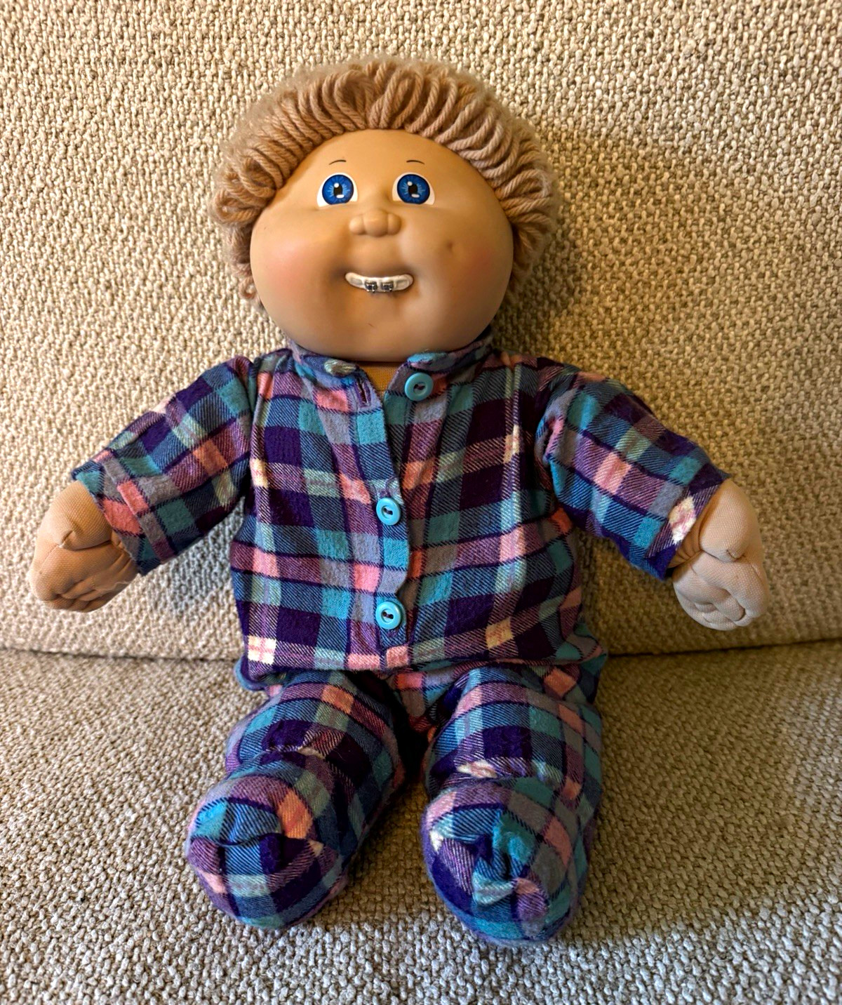 Vintage 1984 Cabbage Patch Kid Boy Doll • Mold #3 OK Factory w/ Real 80s Braces