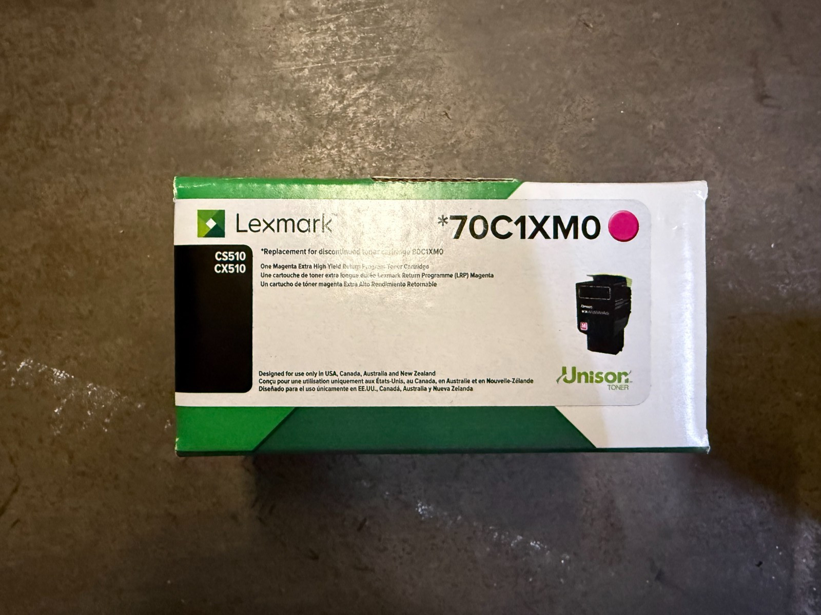Lexmark 70C1XM0 Extra High Yield MAGENTA Toner Cartridge UNOPENED Lexmark 70C1XM0 Extra High Yield MAGENTA Toner Cartridge UNOPENED