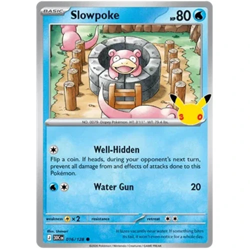 Slowpoke 016/128 30th Celebration Holo Slowpoke 016/128 30th Celebration Holo