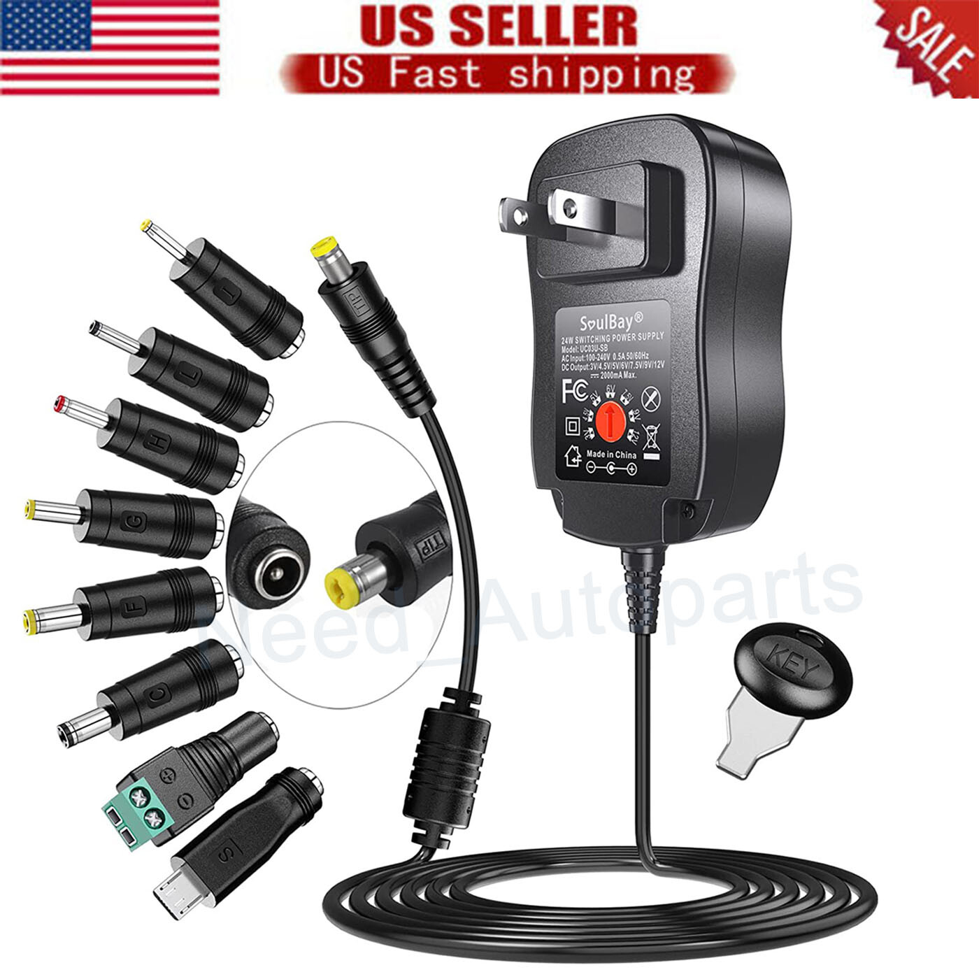 12W 3V-12V Universal AC Adapter Power Supply Wall Charger Cord for DC Charger US 12W 3V-12V Universal AC Adapter Power Supply Wall Charger Cord for DC Charger US