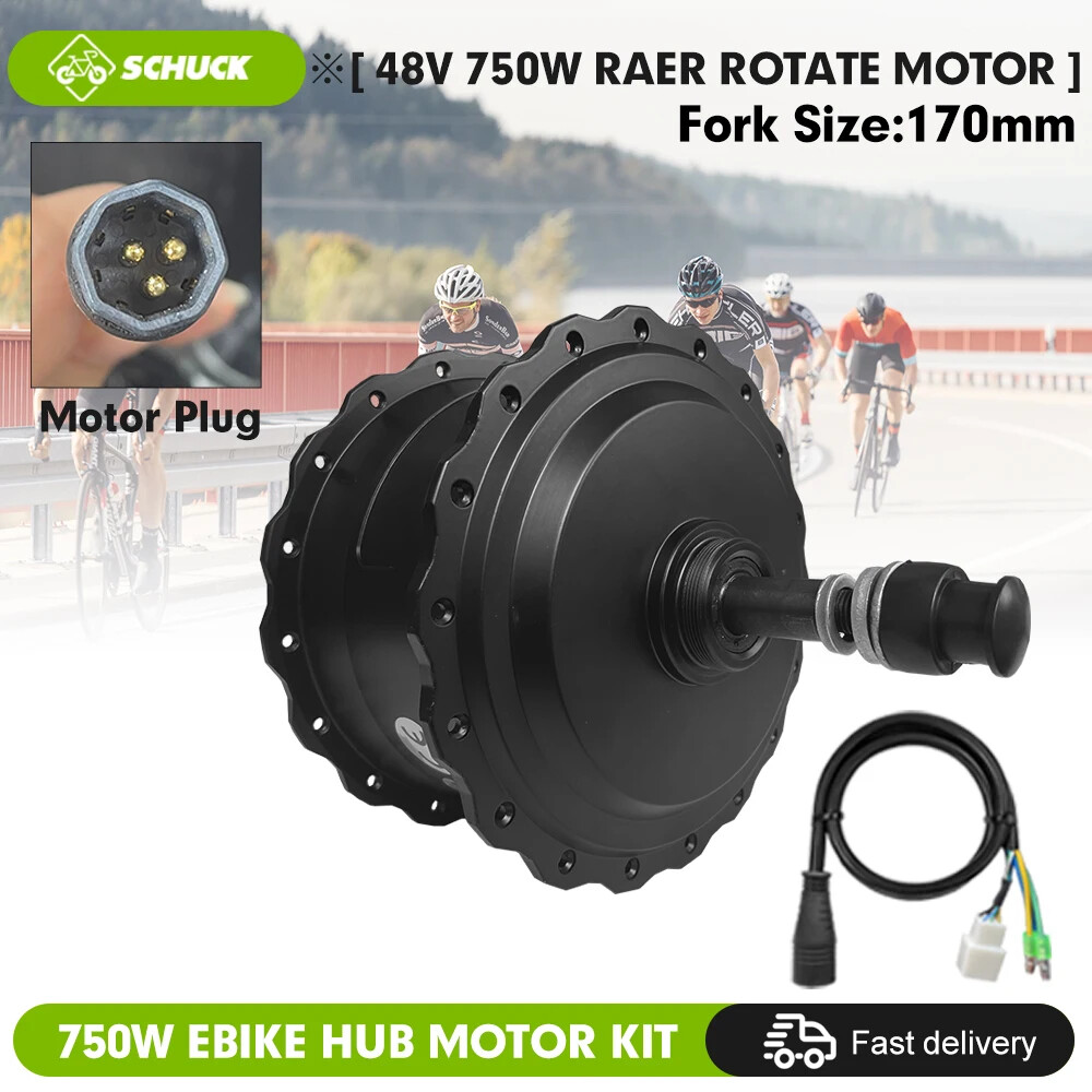 Snow Ebike Conversion Kit 48V 750W Brushless Rear Wheel Hub Motor Dropout 170mm 