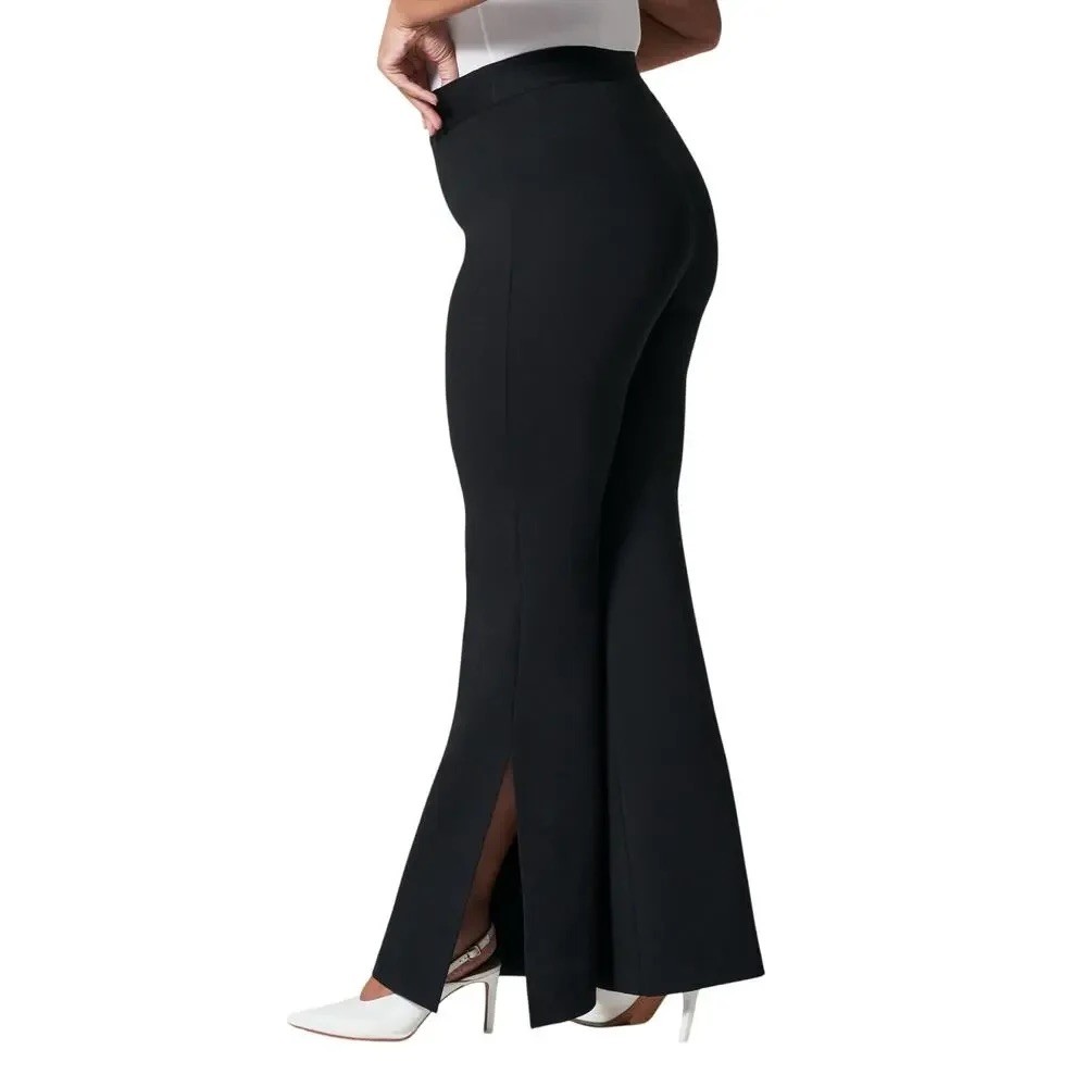 Spanx The Perfect Double Slit Pant Women\'s Large Split Hem Wide Leg 20543R
