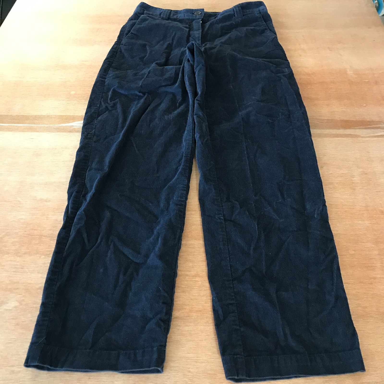 Aritzia Sunday Best Jaden Corduroy Pants Women 4 Blue Mid Rise Stretch Preppy
