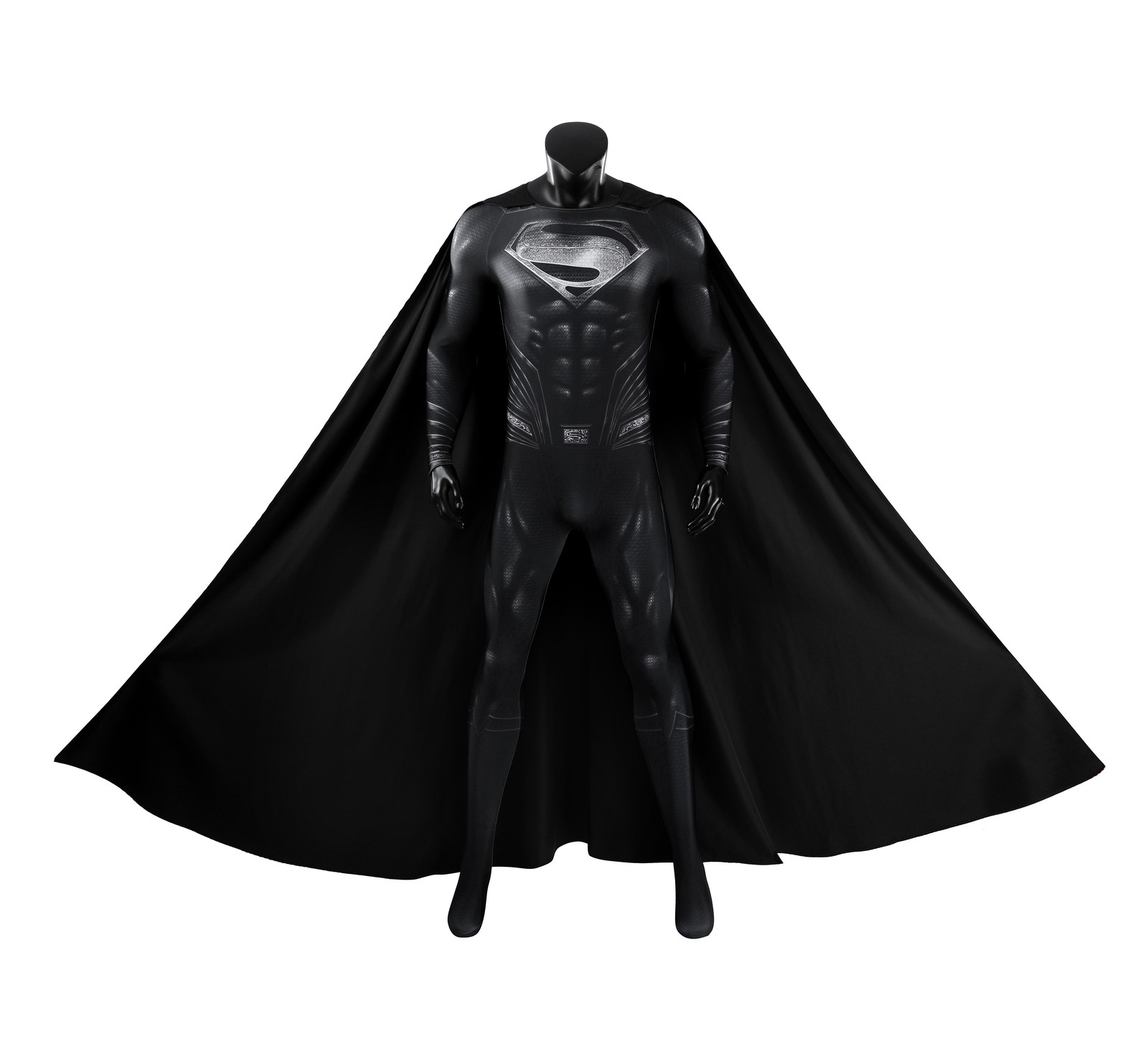 Xcoser Justice League Black Superman Men Cosplay Replica Jumpsuit Suit Halloween Xcoser Justice League Black Superman Men Cosplay Replica Jumpsuit Suit Halloween