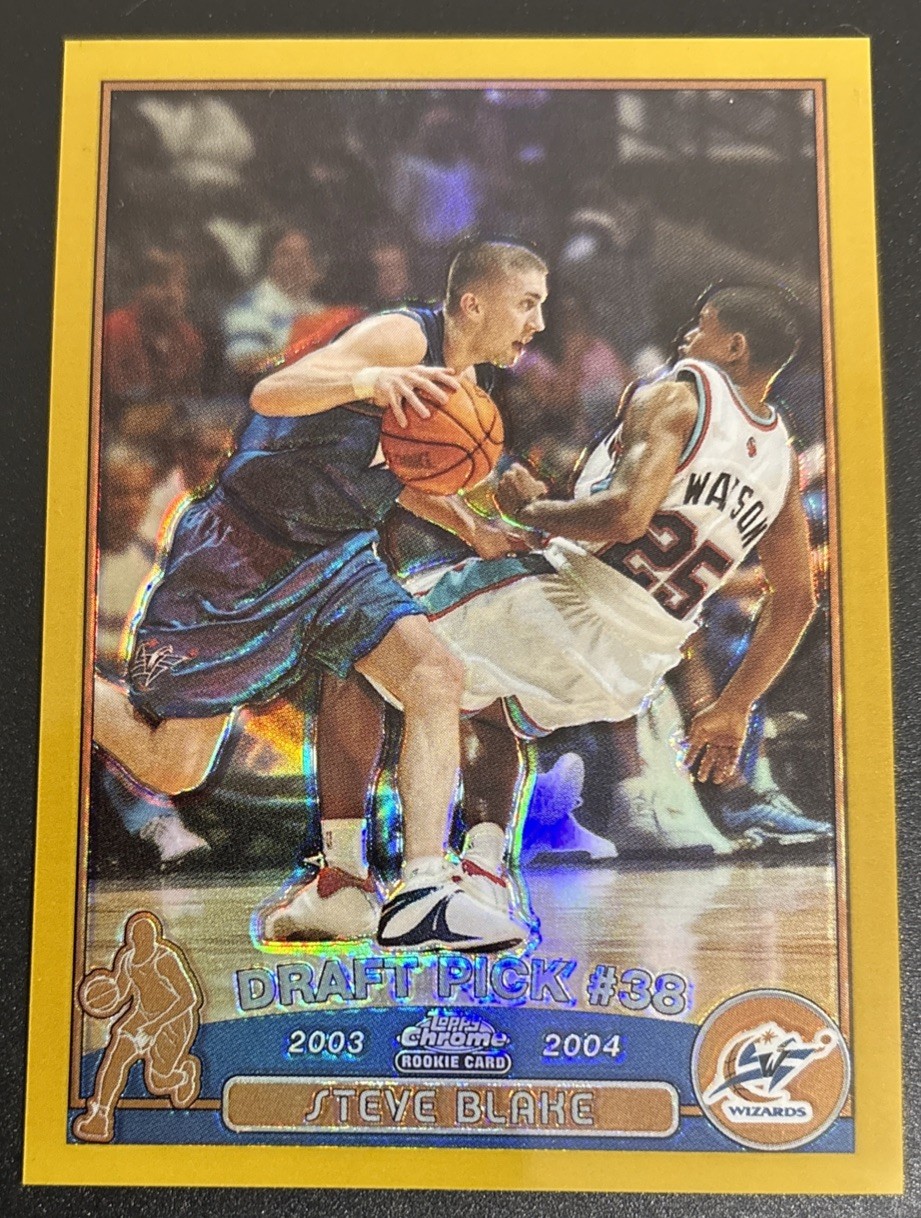2003-04 Topps Chrome - Steve Blake #145 Gold Refractor RC 46/50 2003-04 Topps Chrome - Steve Blake #145 Gold Refractor RC 46/50