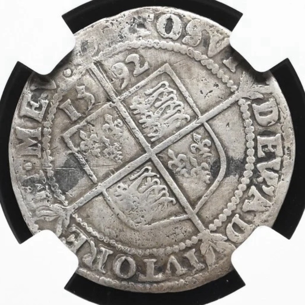 ENGLAND Queen Elizabeth I 1592 AD, Sixpence 6p 1558-1603 Silver S-2578 Coin, NGC