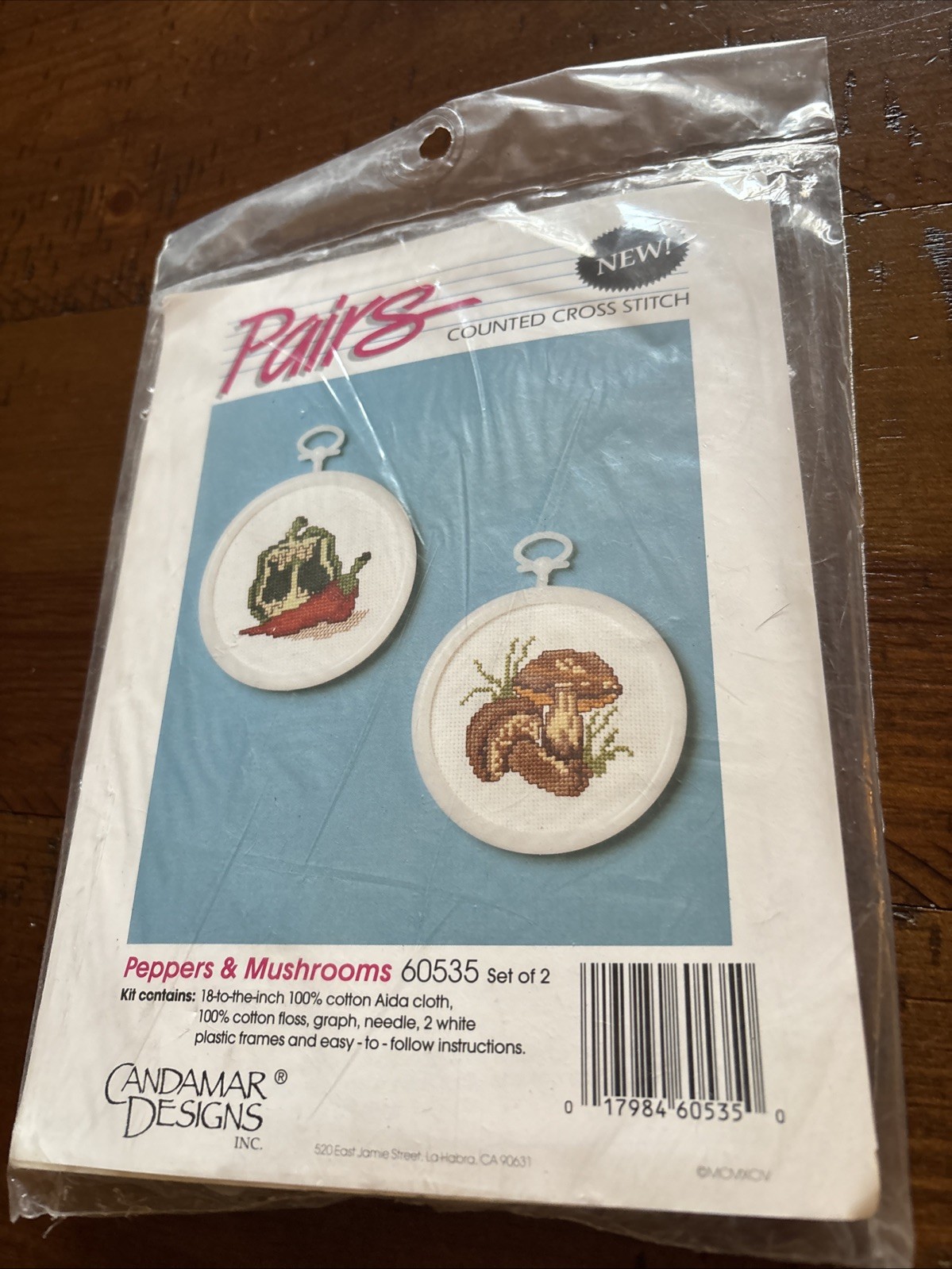 New Candamar Designs Peppers & Mushrooms 60535 Cross Stitch Kit New Candamar Designs Peppers & Mushrooms 60535 Cross Stitch Kit
