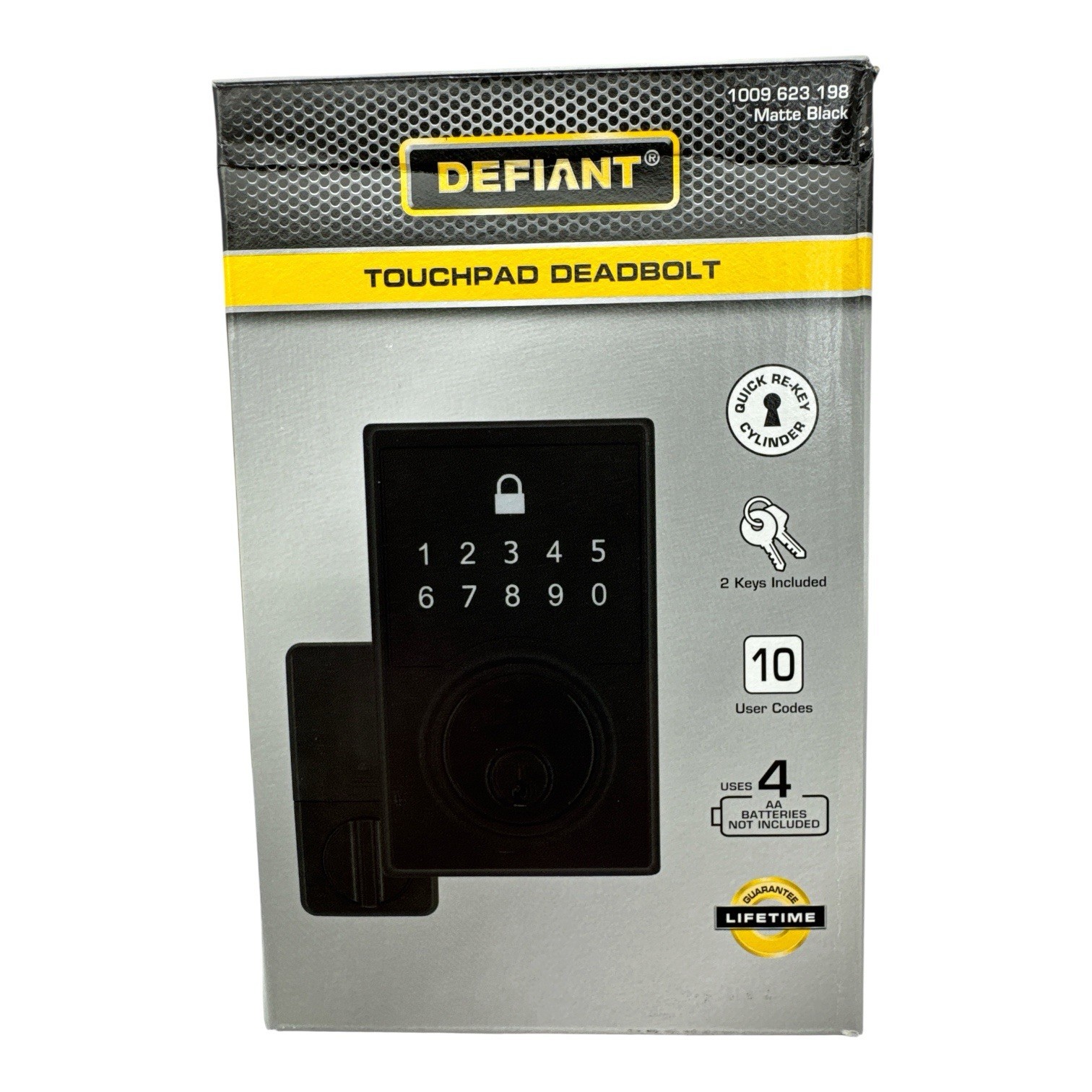 Defiant Matte Black Electronic Keypad Deadbolt Model 1009623198 New