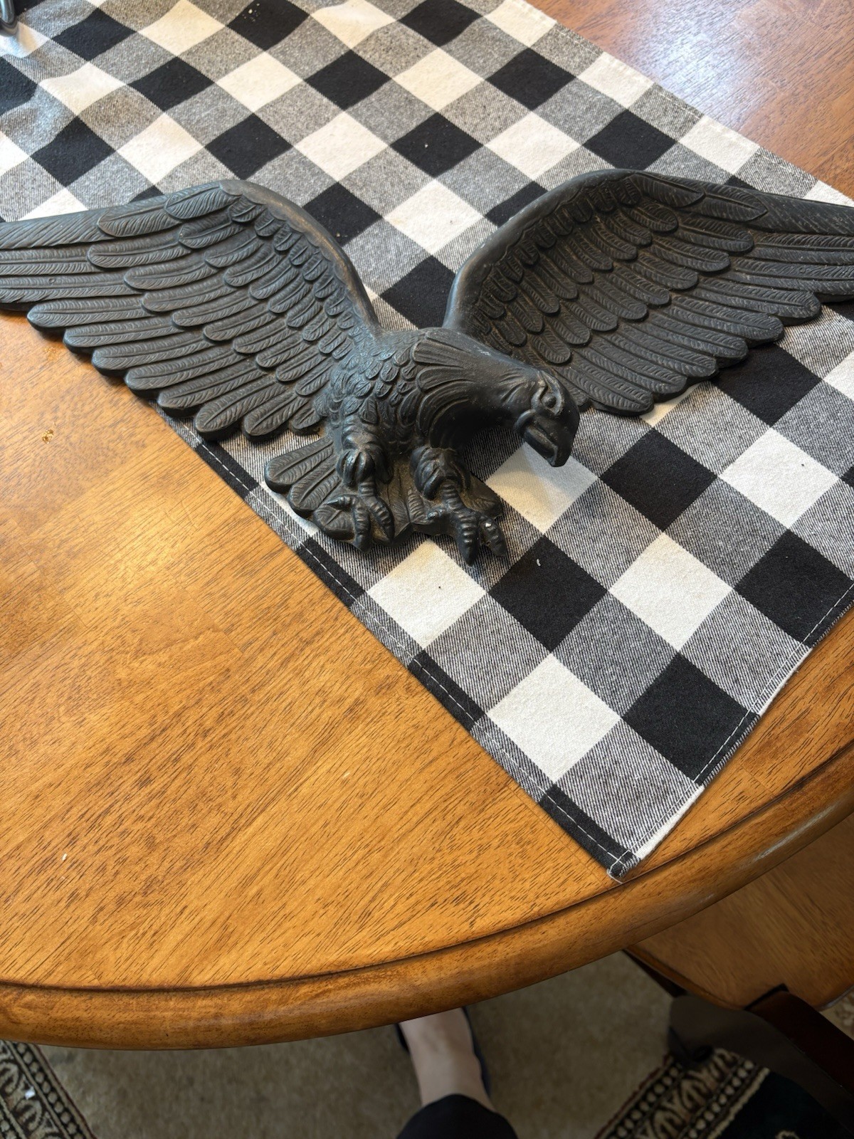 Vintage/Cast Aluminum/American Bald Eagle Wall/Bronze Tone Finish #7208/3.8 Lbs