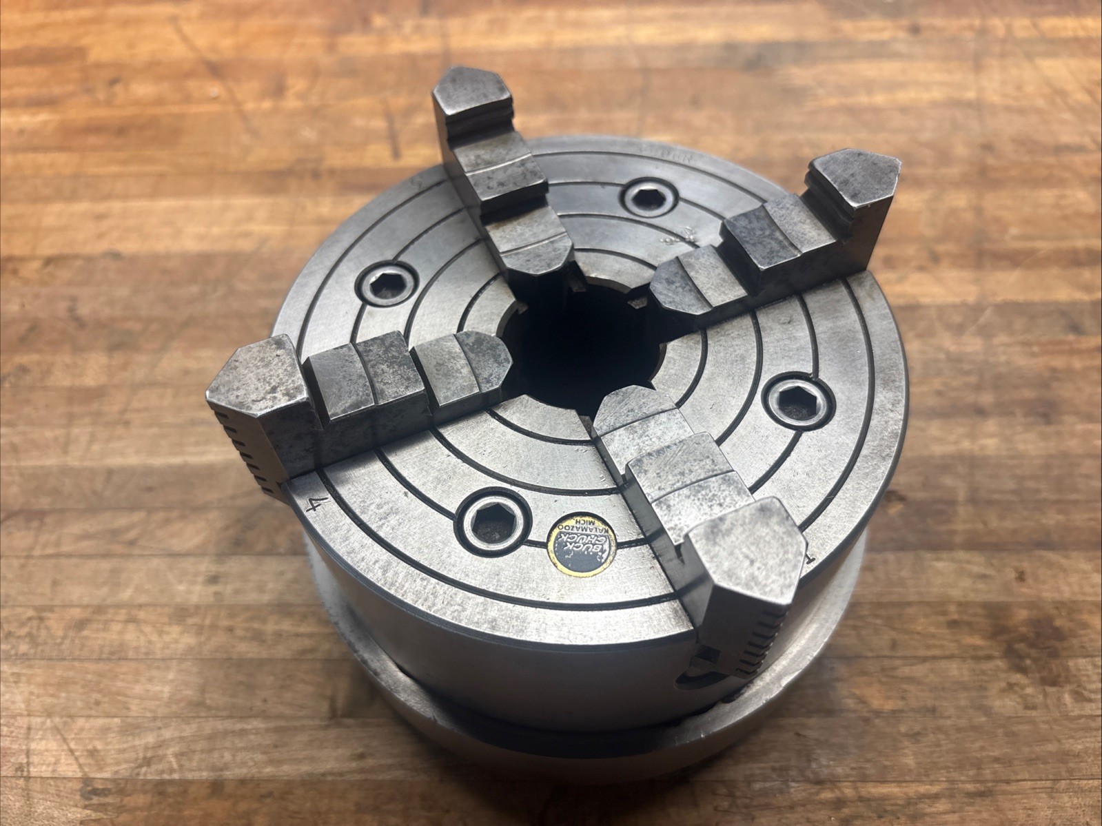 6” 4 Jaw Chuck A6 A1-6 Spindle Buck 6406R Haas HRTA6 TL1 TL2 6” 4 Jaw Chuck A6 A1-6 Spindle Buck 6406R Haas HRTA6 TL1 TL2