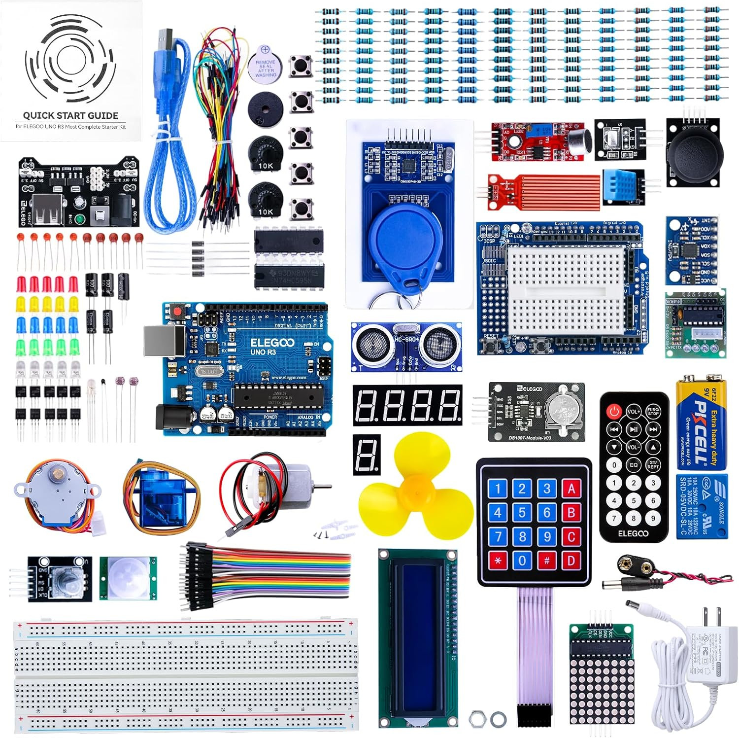 ELEGOO UNO R3 Project Most Complete Starter Kit, Compatible with Arduino | PDF T