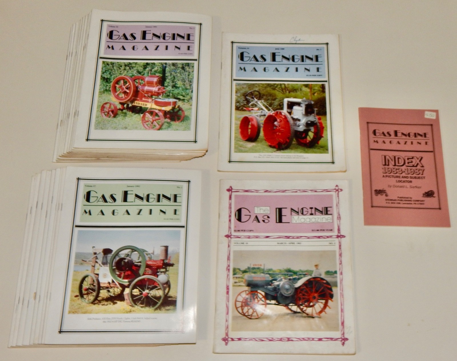 LOT ~ Gas Engine Magazine Monthly ~ Complete 1991, Partial 1992, (1) 1983 & 1988