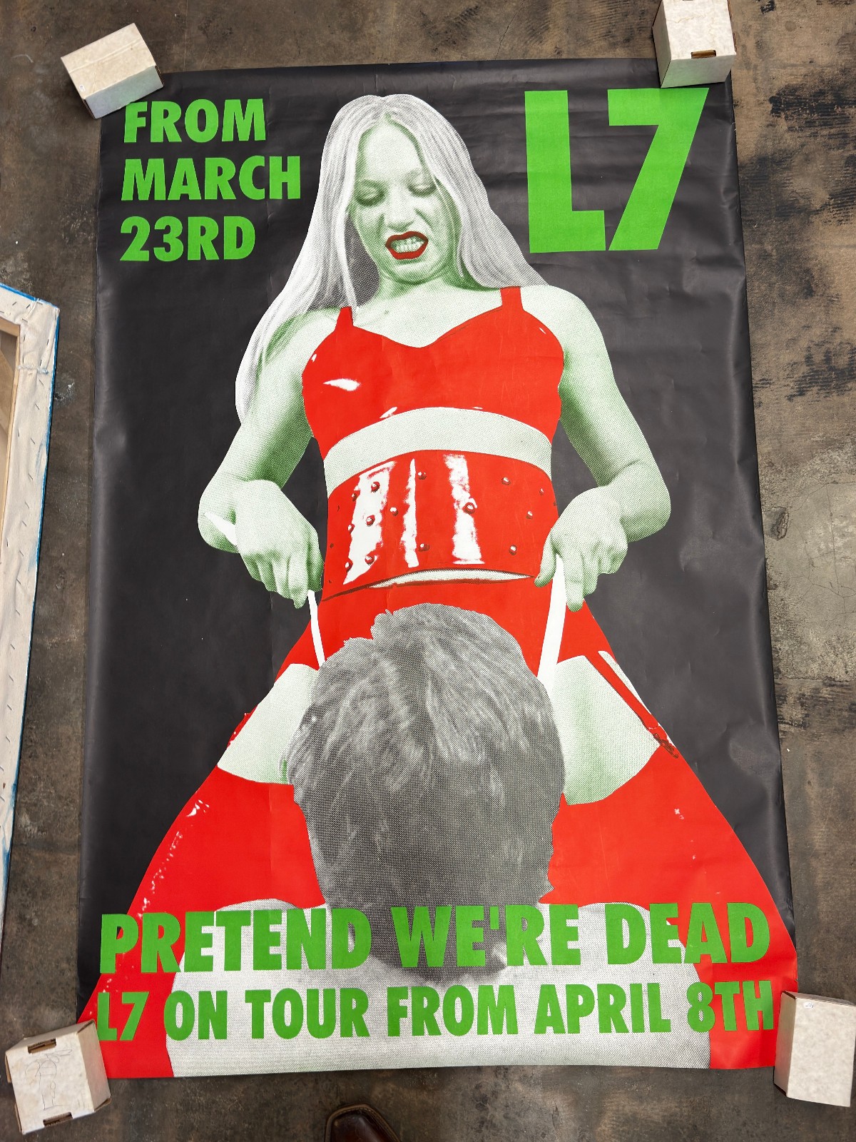L7 Pretend We’re Dead 1992 UK Tour Promo Poster 39.5x60 Original Giant Rare L7 Pretend We’re Dead 1992 UK Tour Promo Poster 39.5x60 Original Giant Rare