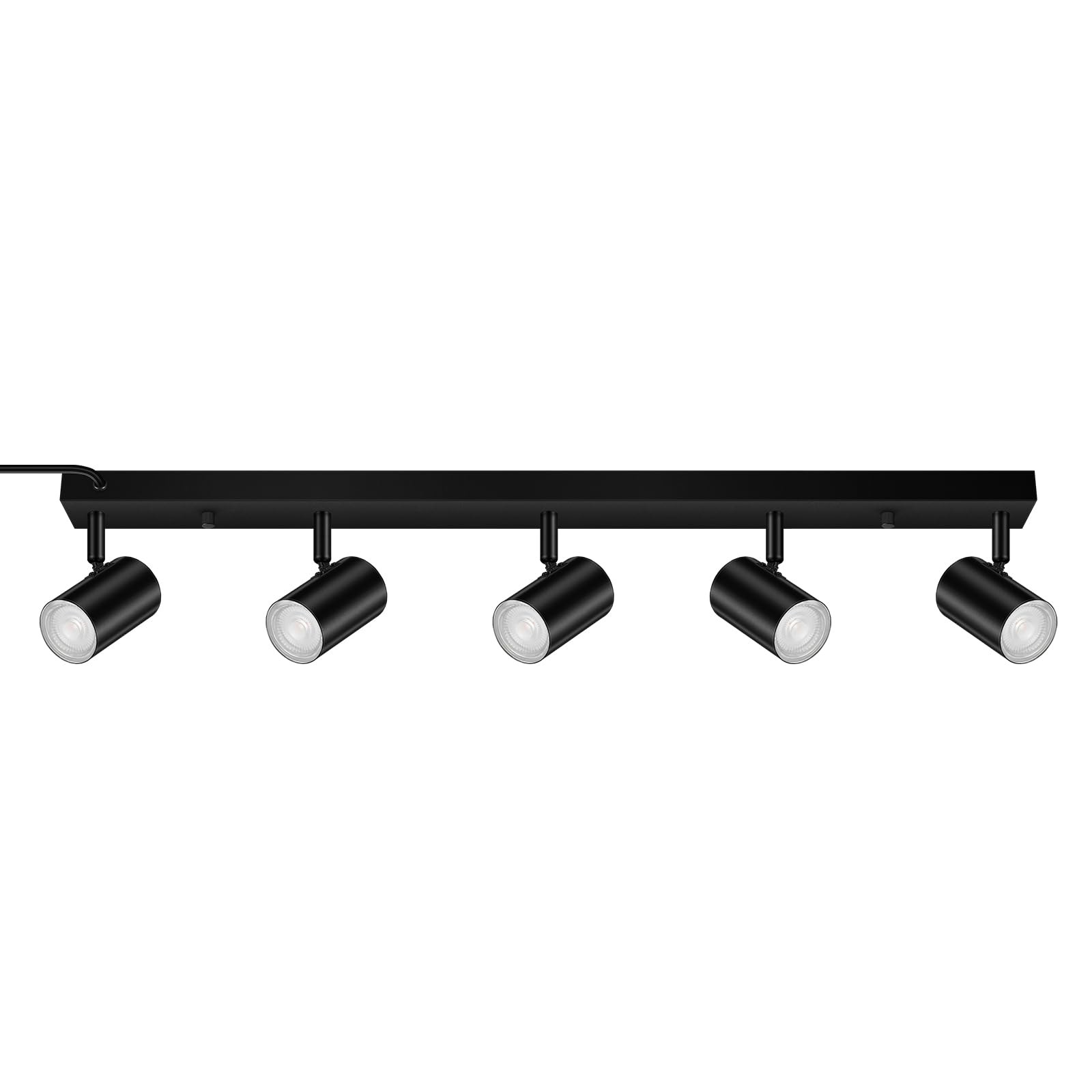BoostArea LED Plug-in Track Light Kit Matte Black 5-Light BoostArea LED Plug-in Track Light Kit Matte Black 5-Light