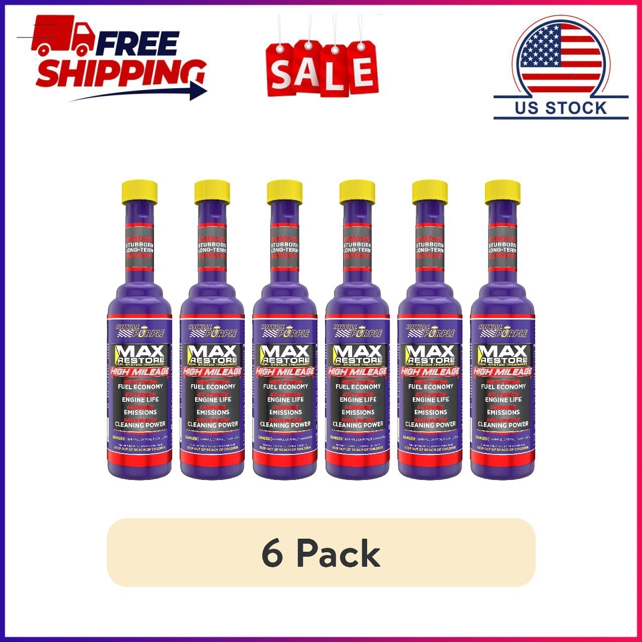 (6 pack) Royal Purple Max-Restore 18001 Fuel System Treatment Automotive Additiv