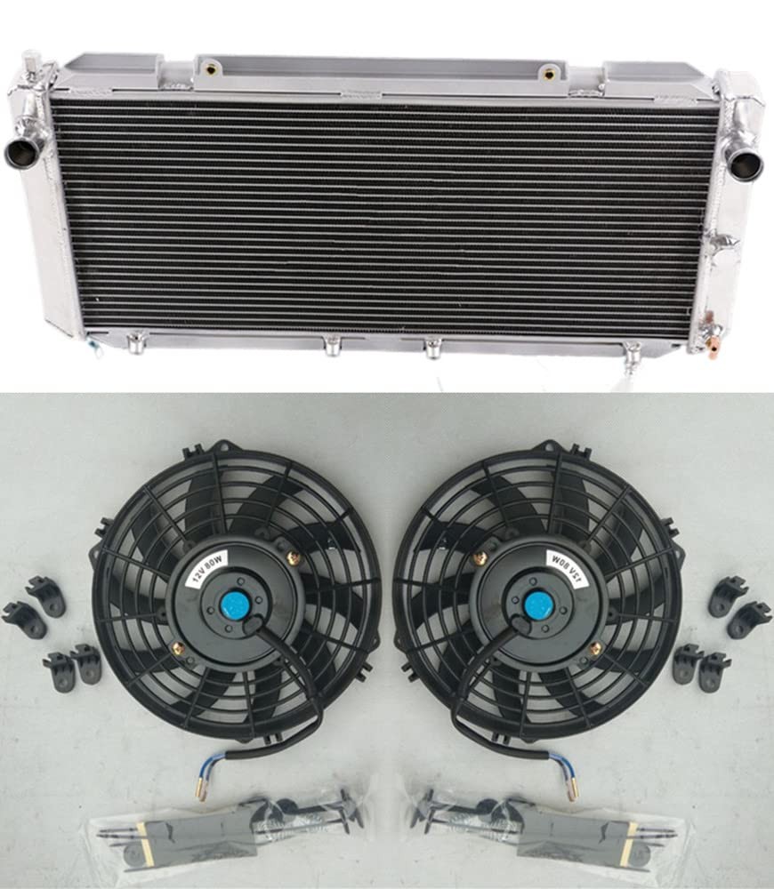 2 Row Aluminum Radiator + Fans for 1990-1997 Toyota MR2 3SGTE SW20 L4 2.0L MT