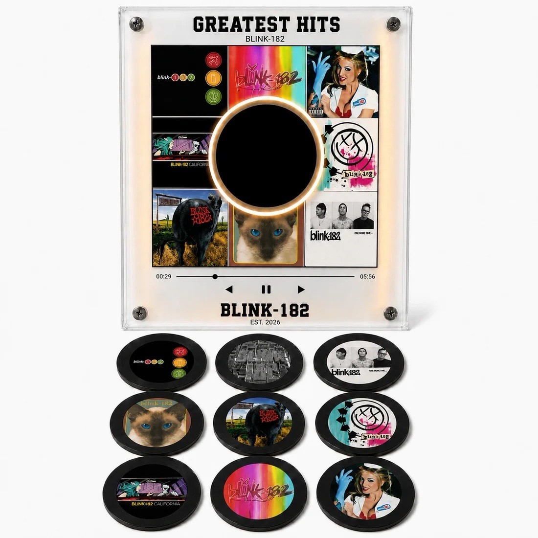 Blink-182 Rock Spins MAGNETIC DISC MP3 MUSIC PLAYER Blink-182 Rock Spins MAGNETIC DISC MP3 MUSIC PLAYER