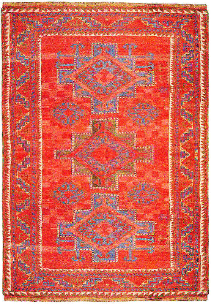 4x6\' Antique Traditional Kazak Rug 5389 4x6\' Antique Traditional Kazak Rug 5389