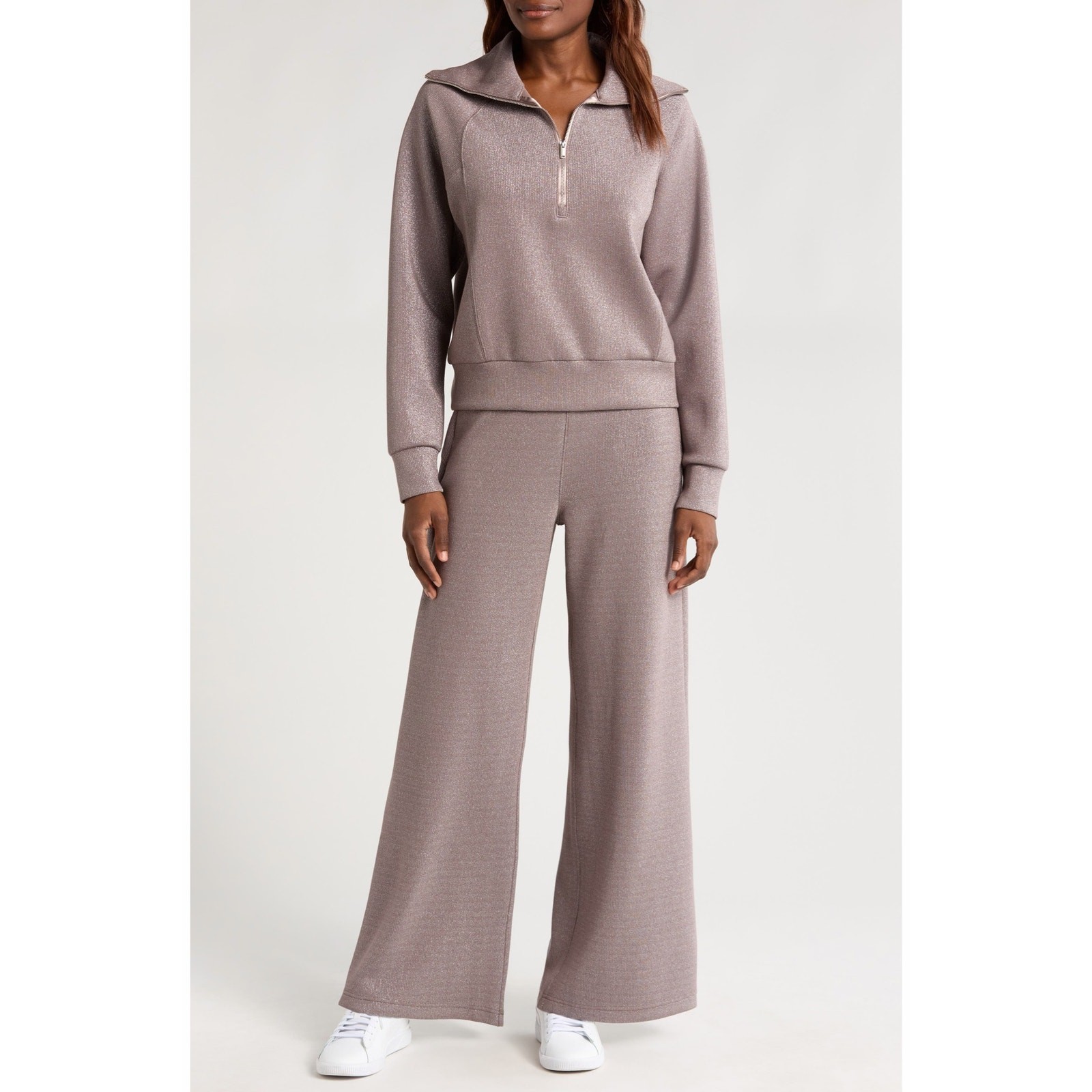 Spanx air essentials shine sweat set smoke silver XS Spanx air essentials shine sweat set smoke silver XS