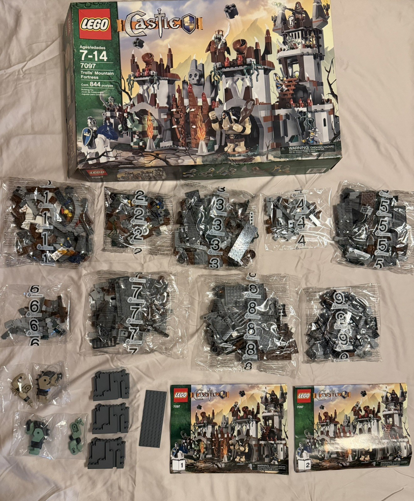 LEGO Castle 7097 Trolls' Mountain Fortress open box Collectible Builders Hobby LEGO Castle 7097 Trolls' Mountain Fortress open box Collectible Builders Hobby