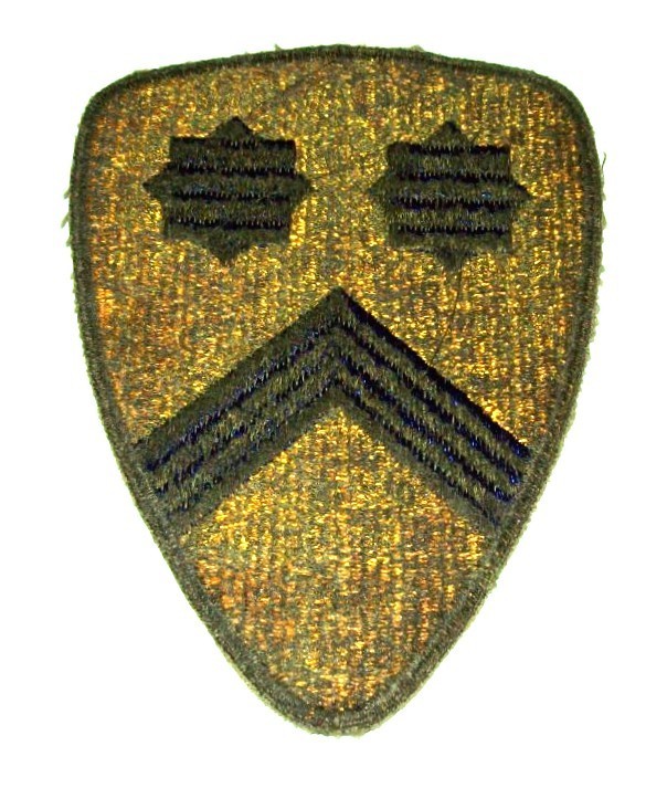ORIGINAL GREENBACK FULLY EMBROIDERED WW2 2nd CAVALRY DIVISION PATCH #1