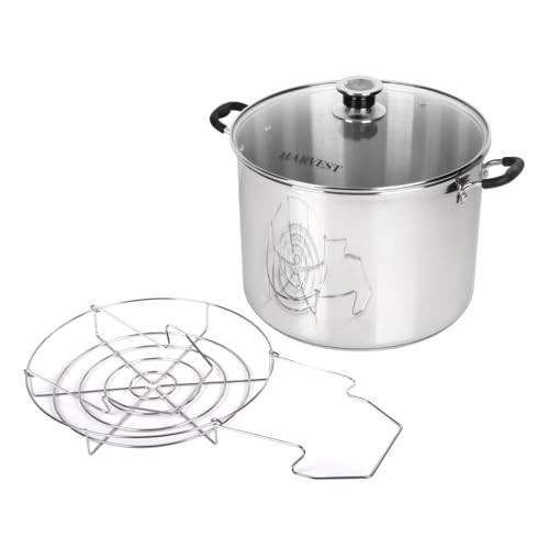 20 Qt Stainless Steel Canning Pot with Rack for Water Bath or Steam