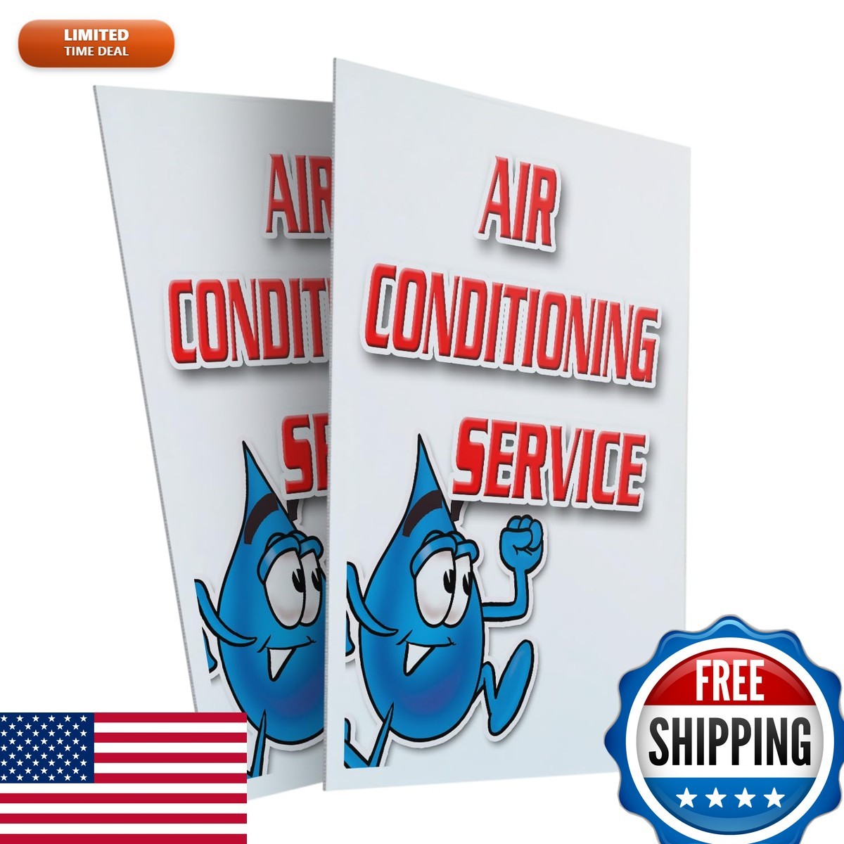 SignMission Air Conditioning Service 2-Pack 24\