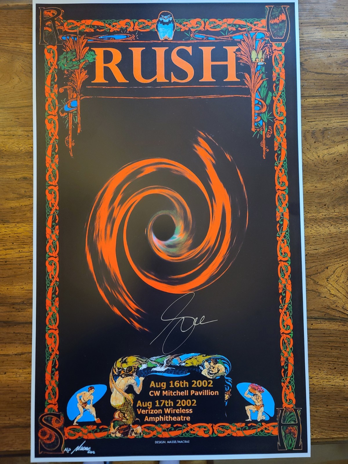 Geddy Lee Signed RUSH Original Concert Show Poster 14\
