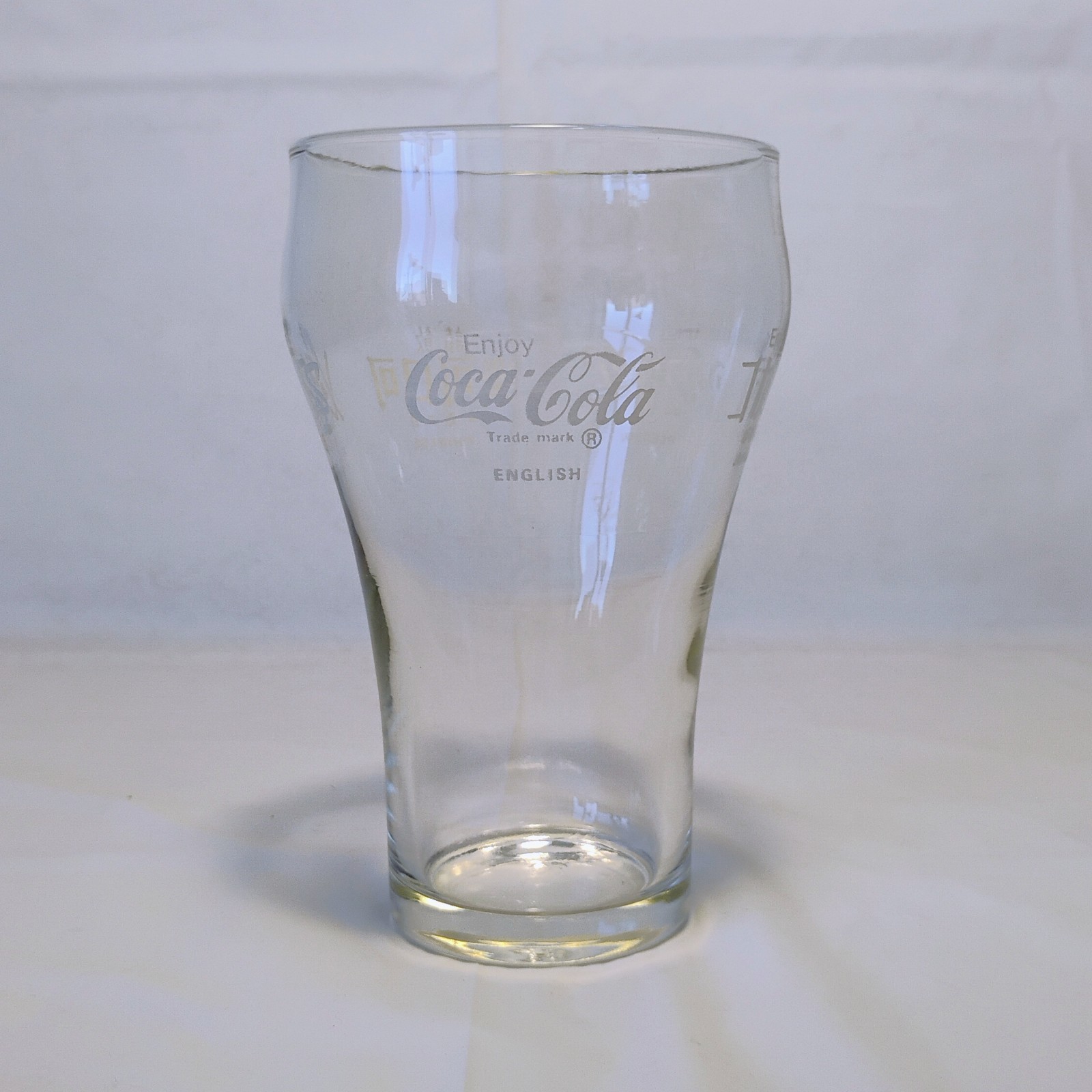 Set of 8 Vintage 1976 Coca Cola International Languages Glasses 5\ Set of 8 Vintage 1976 Coca Cola International Languages Glasses 5\