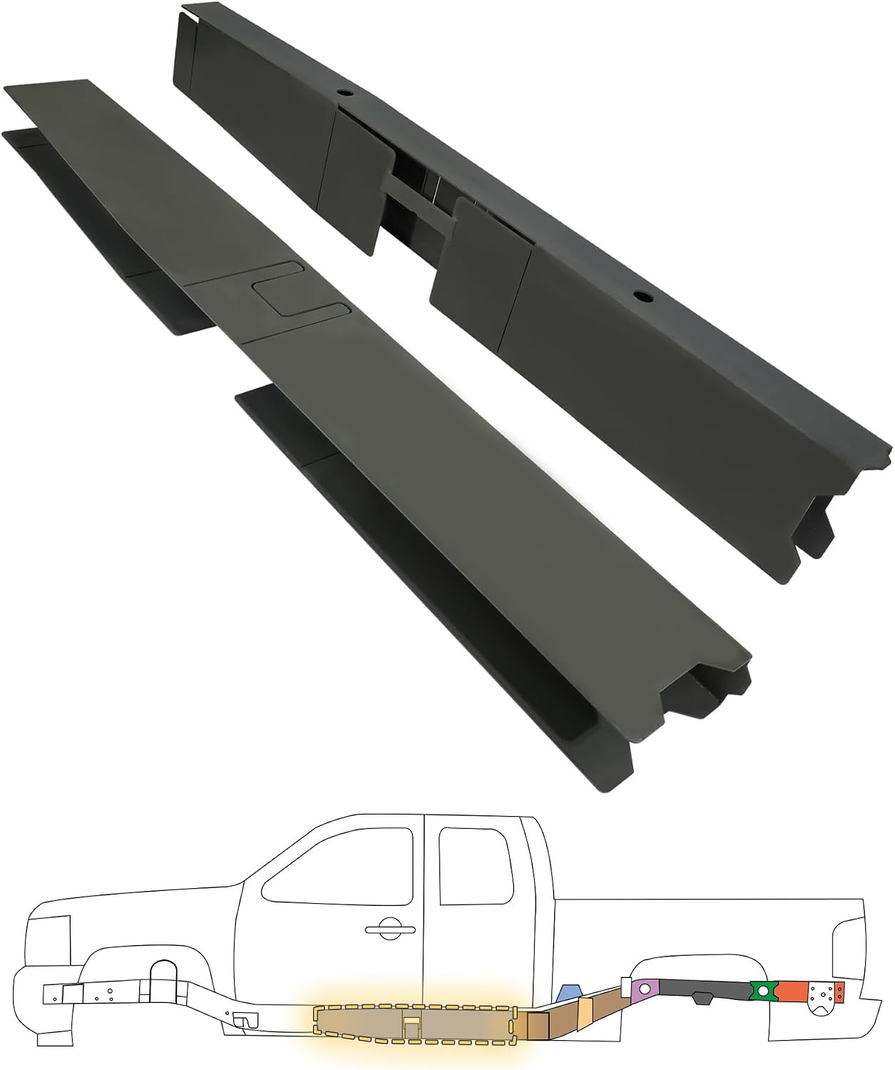 Full Center Frame Repair Kit Fits for 07-14 Silverado & Sierra Full Center Frame Repair Kit Fits for 07-14 Silverado & Sierra