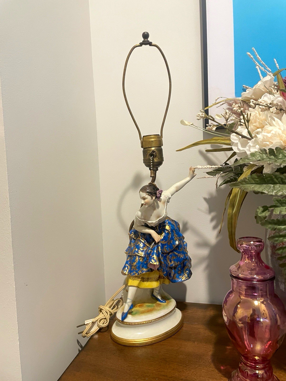 Authentic Rudolstadt-Volkstedt German Porcelain Dancer Fanny Elbler