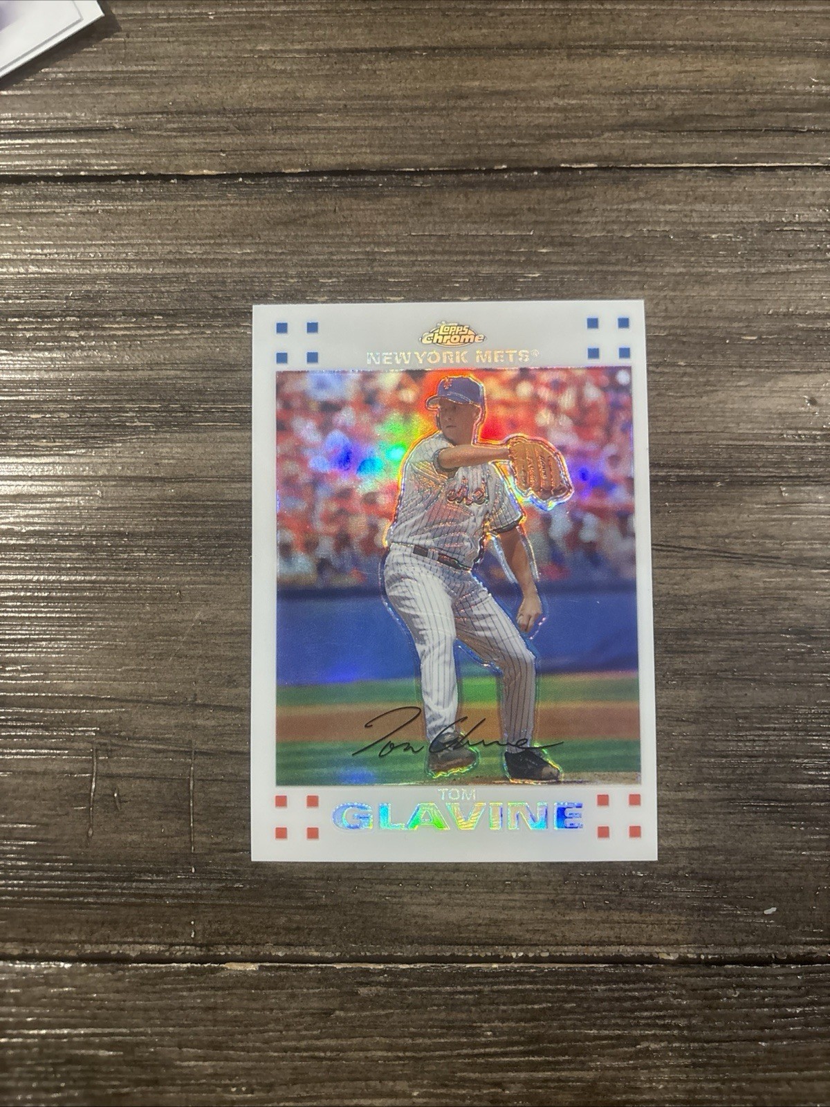 2007 Topps Chrome White Refractor 165 Tom Glavine (#/660)  HOF Mets