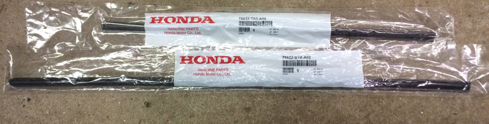 Genuine OEM Honda Accord 2dr 4dr Wiper Insert Pair Front 2013 - 2017 Inserts Set Genuine OEM Honda Accord 2dr 4dr Wiper Insert Pair Front 2013 - 2017 Inserts Set